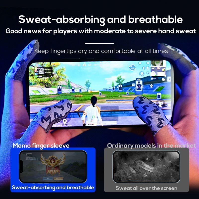 MEMO Gaming Finger Sleeve Silver Fiber for Gaming